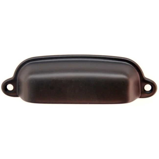 2361115-OB Bin pull 3-3/8in ctc 3-3/4in overall. Solid brass with oil rubbed bronze finish. Available in seven finishes.