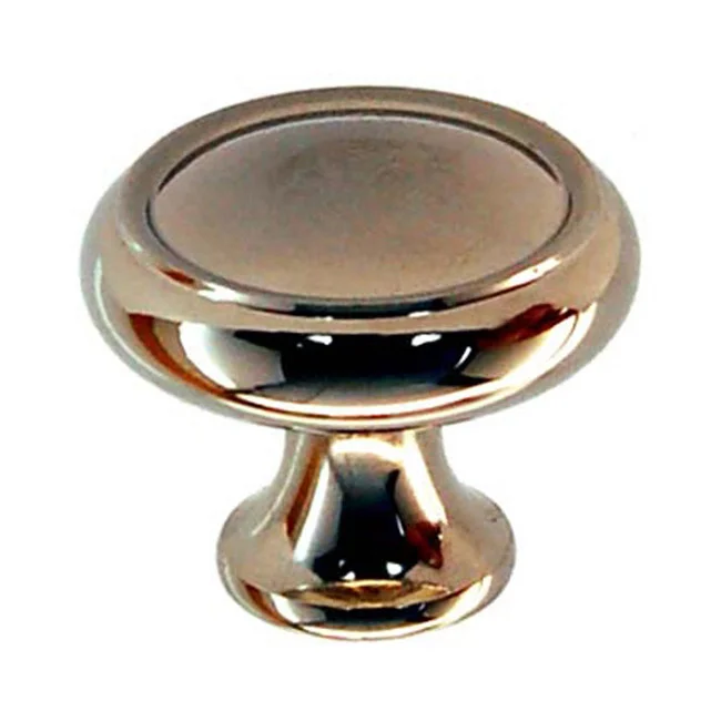 2361434-PN Elegant cabinet knob 1-1/4in dia. Solid brass with polished nickel finish.