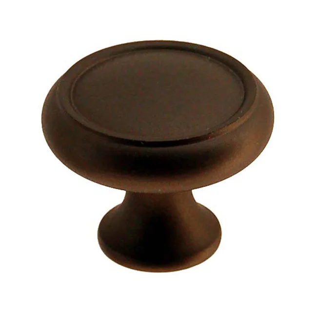 2361434-OB Elegant cabinet knob 1-1/4in dia. Solid brass with oil rubbed bronze finish.