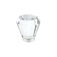 12986397US15 Brookmont crystal knob 1-1/4in diameter shown with satin nickel base. Available with seven base finishes.