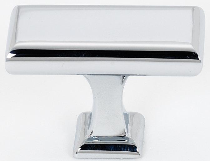 106A310-58-PC Manhattan knob rectangle 1-5/8in shown in polished chrome. Available in four finishes.