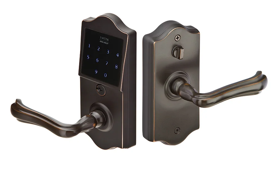 129E4002US10B EMTouch classic lever set. Shown in oil rubbed bronze. Available in three finishes, with many different lever styles.