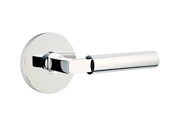 1295109-HEC-US26 Hercules lever disk rose, shown in polished chrome. Available in all functions and four finishes.
