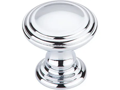 183TK320PC Reeded knob 1-1/4" shown in polished chrome. Available in two sizes and four finishes.