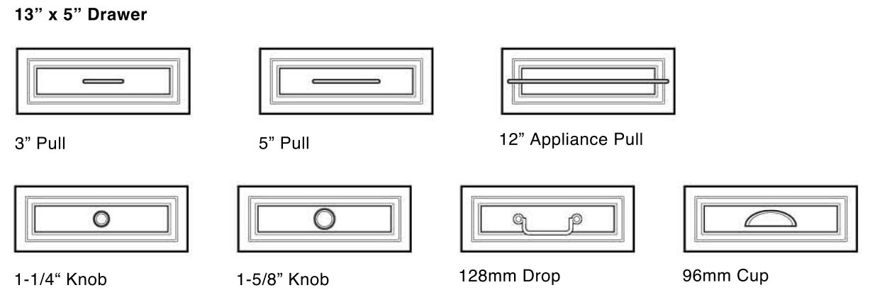 Drawer Pull Size Chart