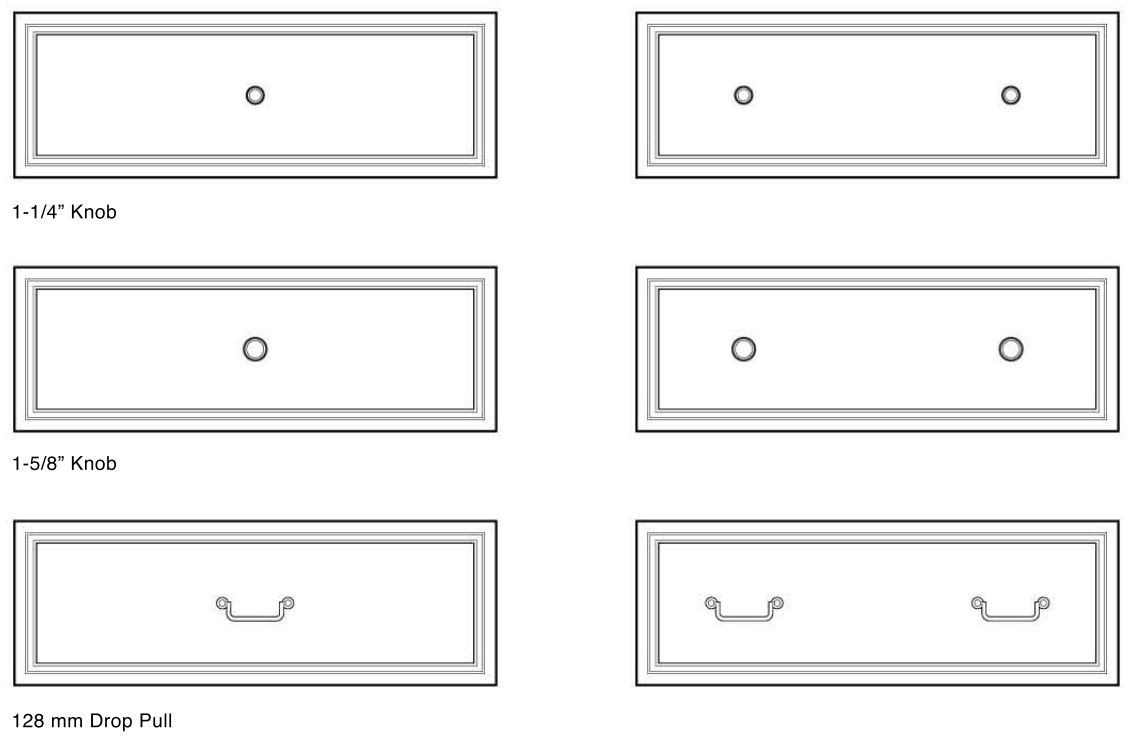 Cabinet Hardware Size Chart