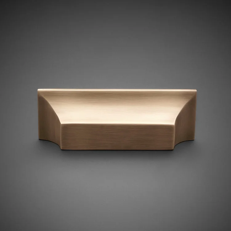 245BP040-AB Square bin pull 4” ctc antique brass. Additional finishes available.