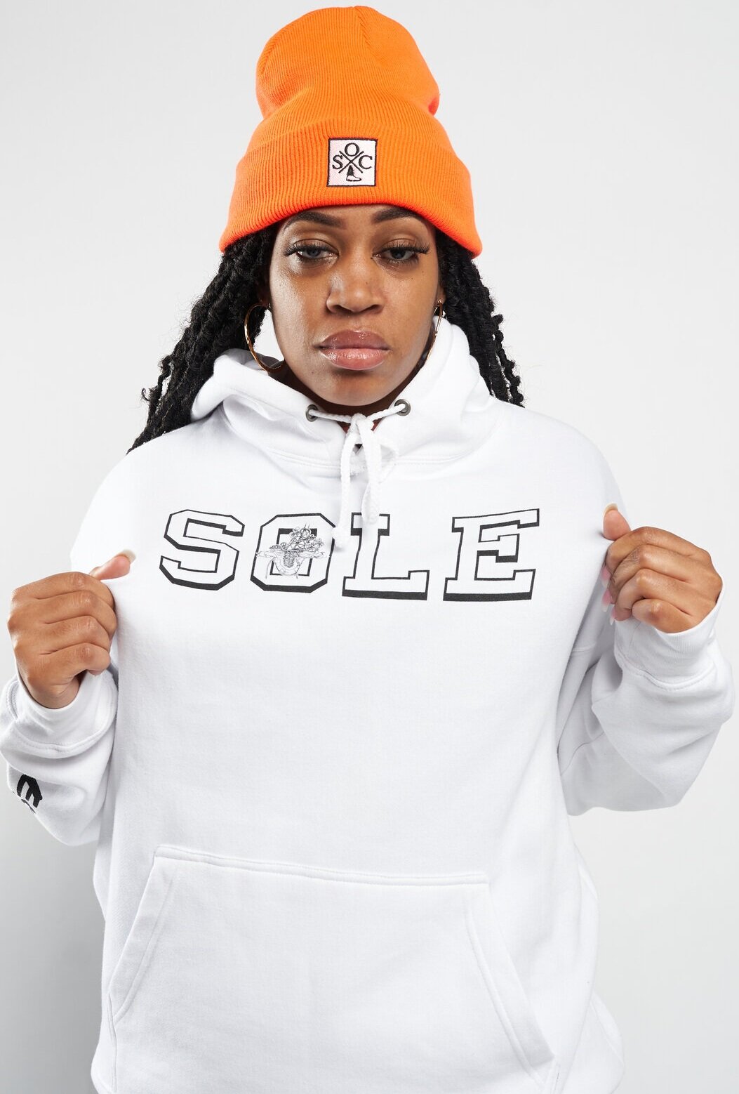 White Sole of Chicago Logo Hoodie for Streetwear