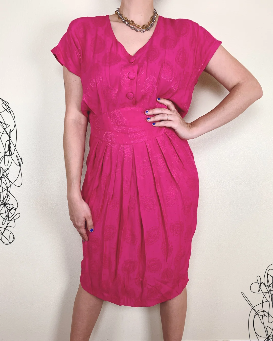 strapless open back dress Punk Pink Dye Rebel Dress DW914 XXL main image 1