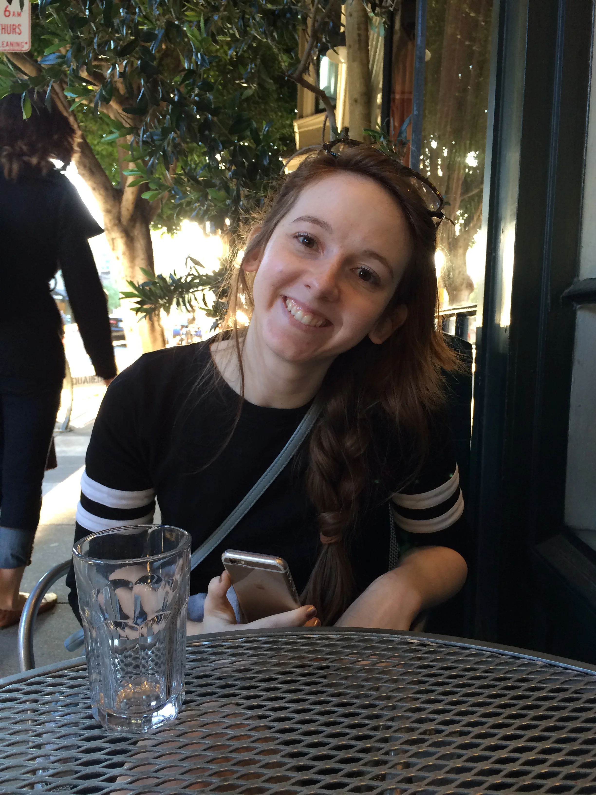 At a cafe in Hayes Valley.
