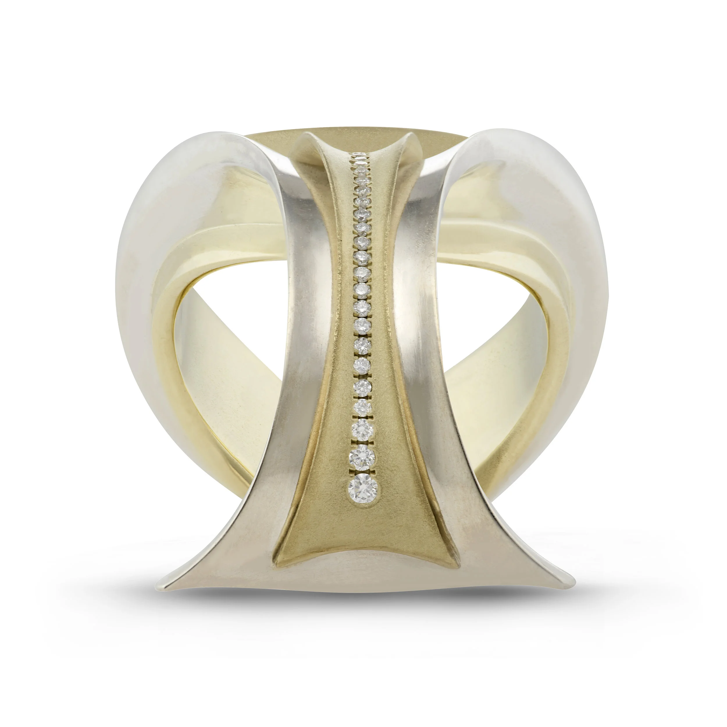 Big Band Ring With Diamonds