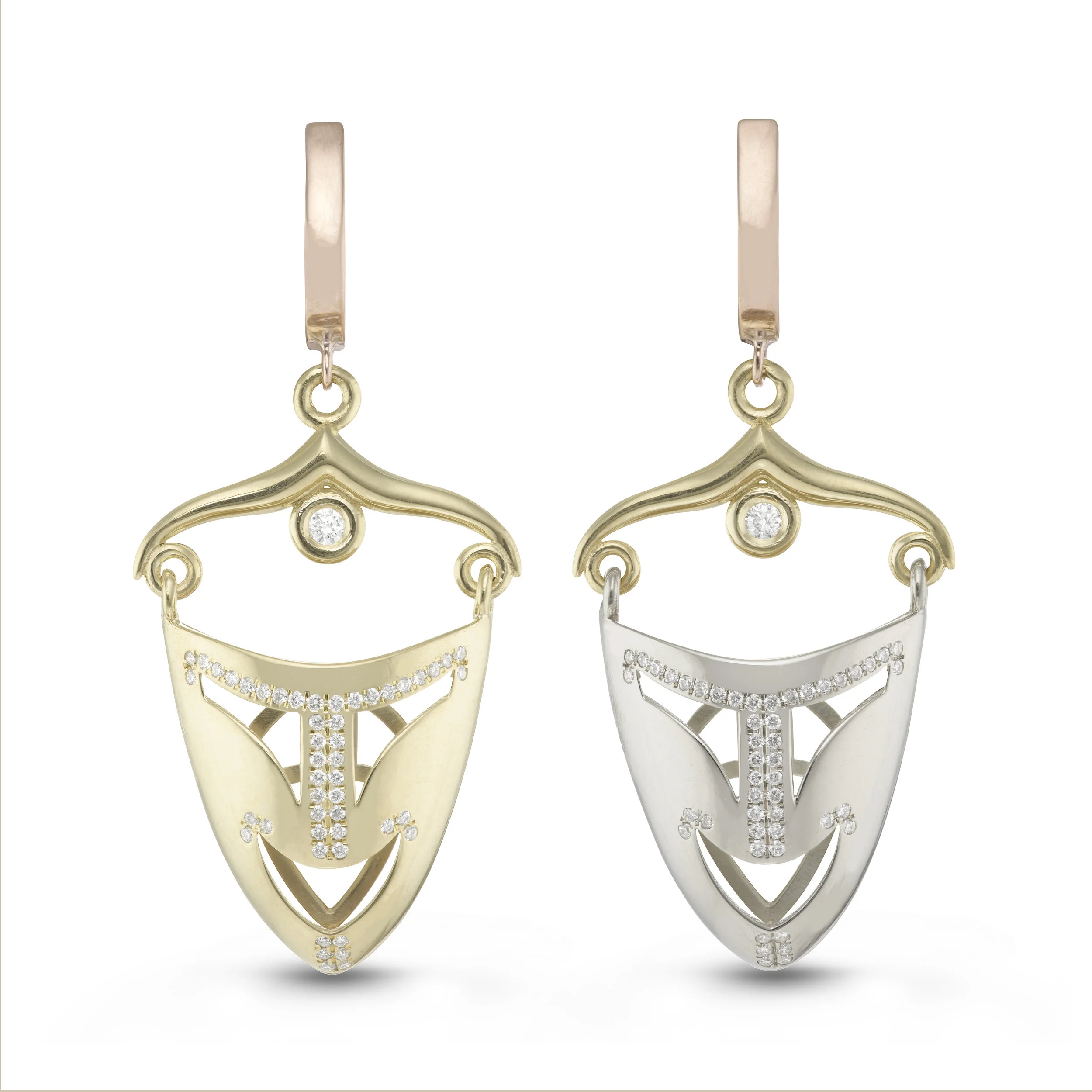 Mask Diamond Earrings