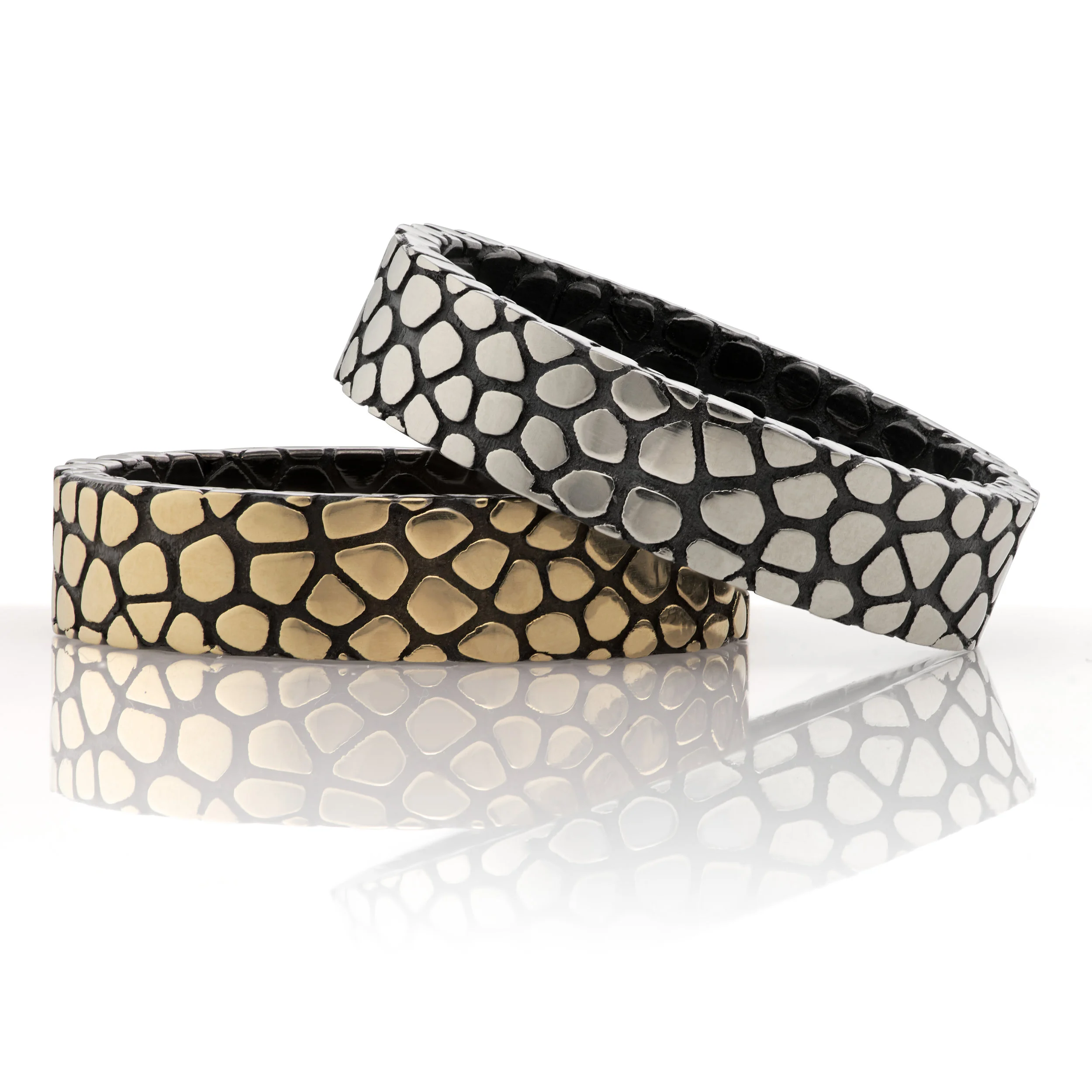 Snake Pattern Wedding Bands