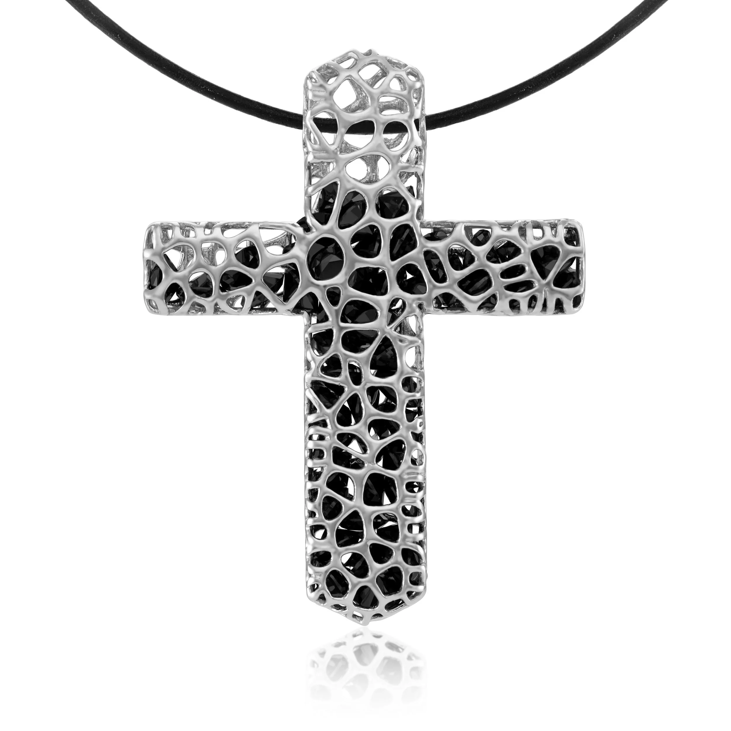 Cross Filled With Element 40 Ceramic Diamonds