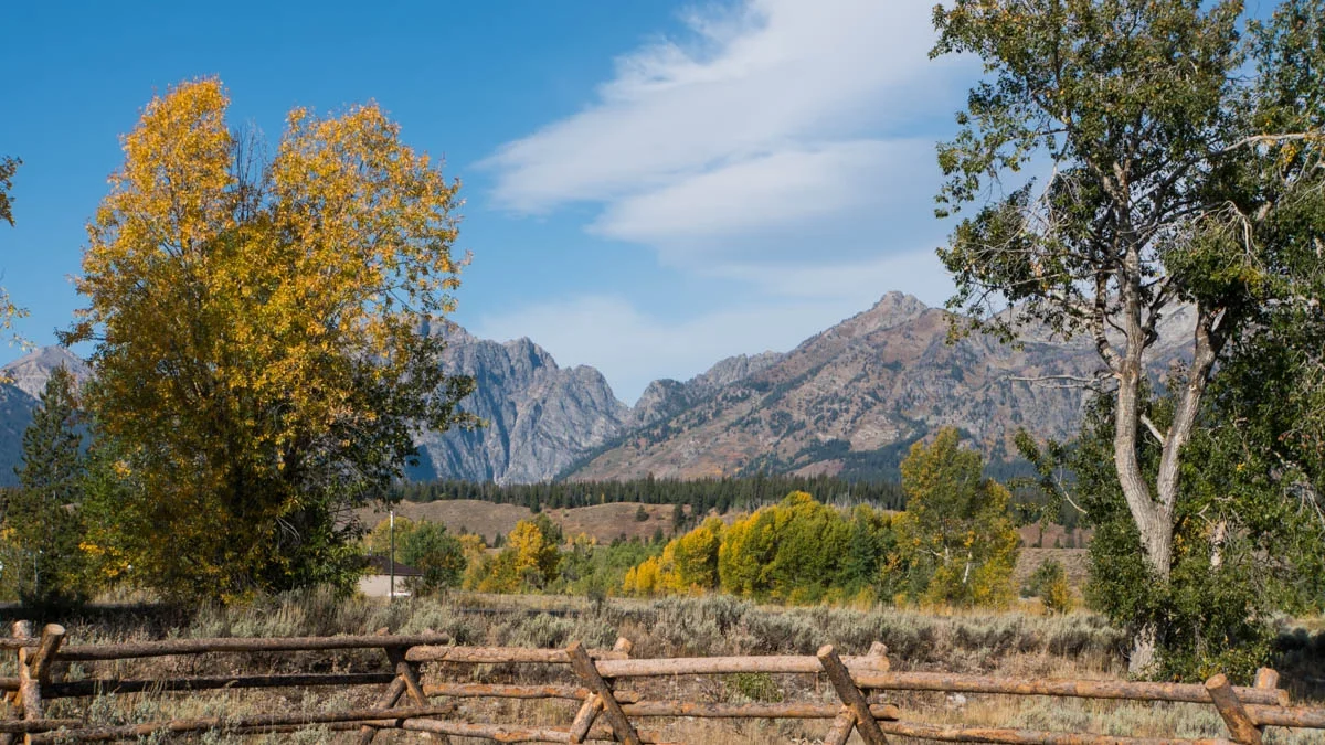 View from the Chapel of the Transfiguration , Grand Teton National Park.