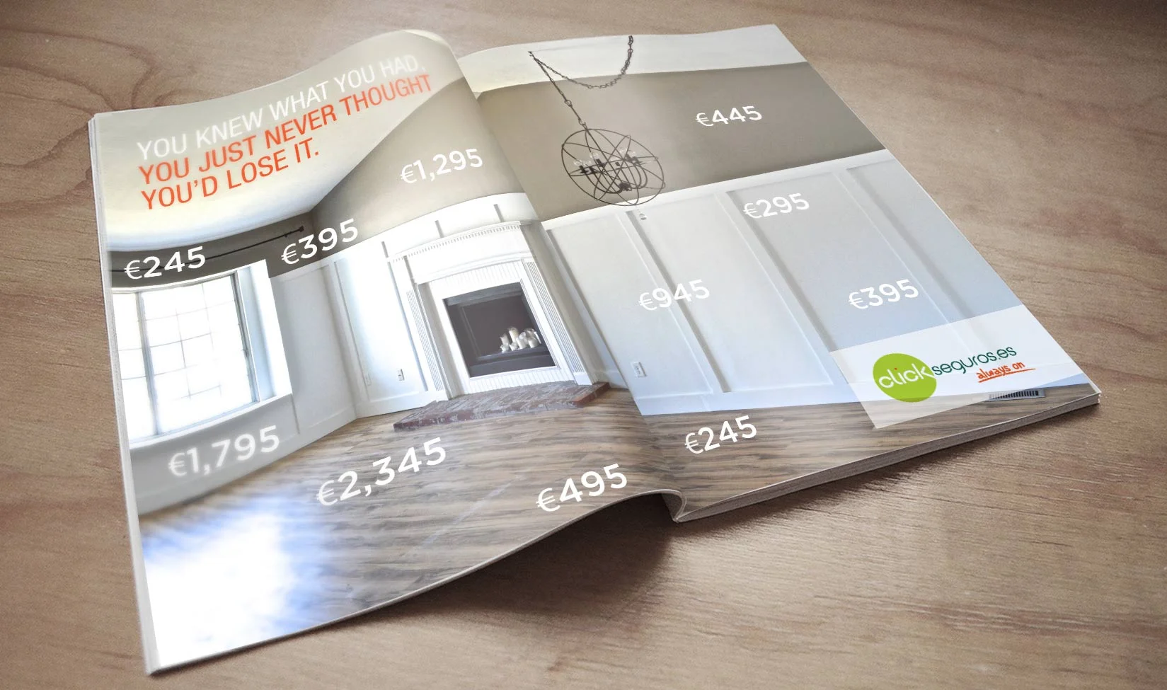 Two-page magazine ad