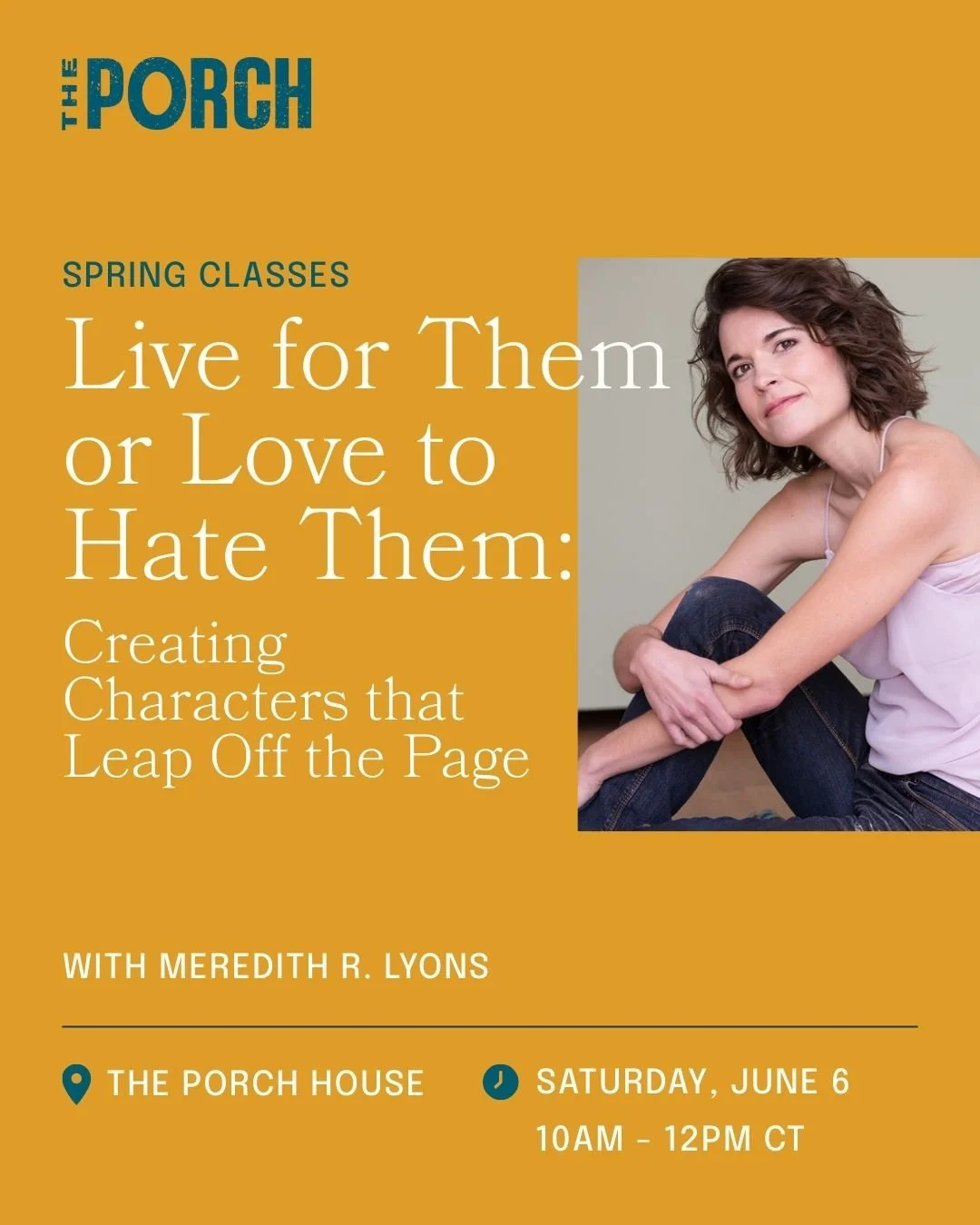 Live for them or Love to Hate Them: Creating Characters that Leap off the Page