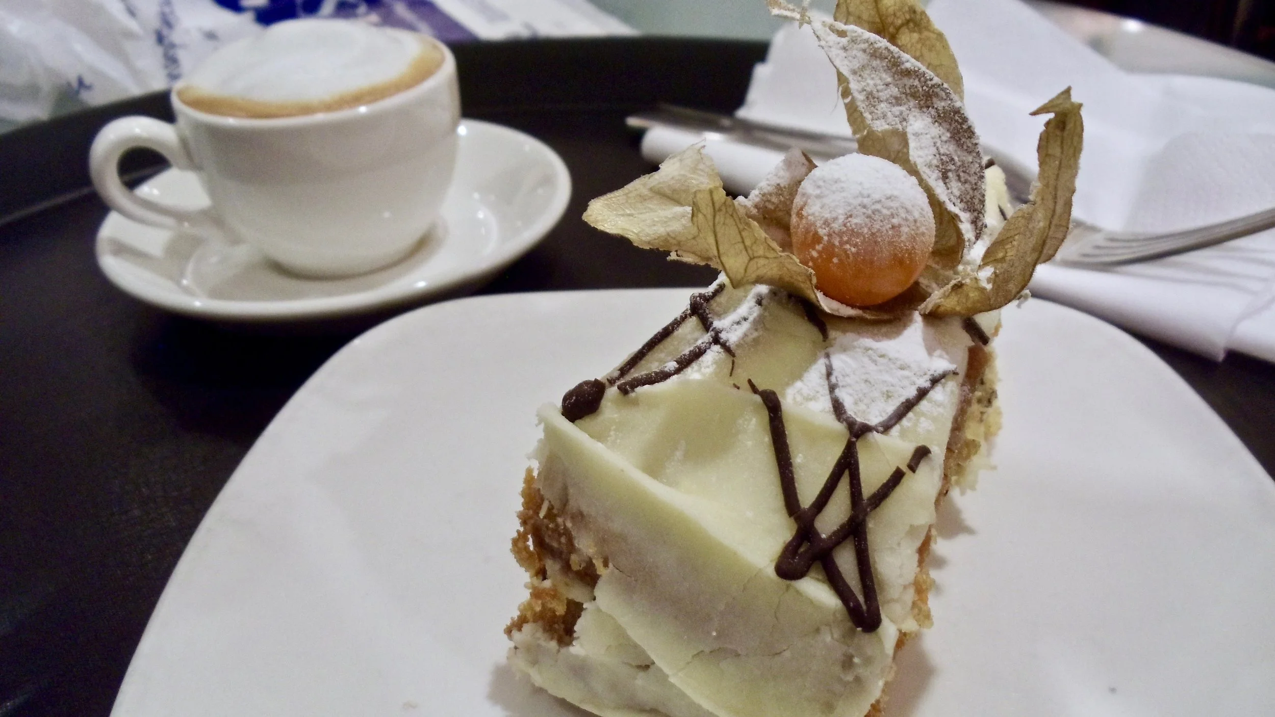 Carrot cake and Macchiato from John Lewis department store and coffee shop. It was as good as it looks. The orange thing on top of the cake is edible and is a type of small orange. It adds a concentrated dose of orange flavor to the dessert. A friend at home advised me that the pastries in the UK are above and beyond what they are in the US, so I’m not passing up an opportunity to try them.