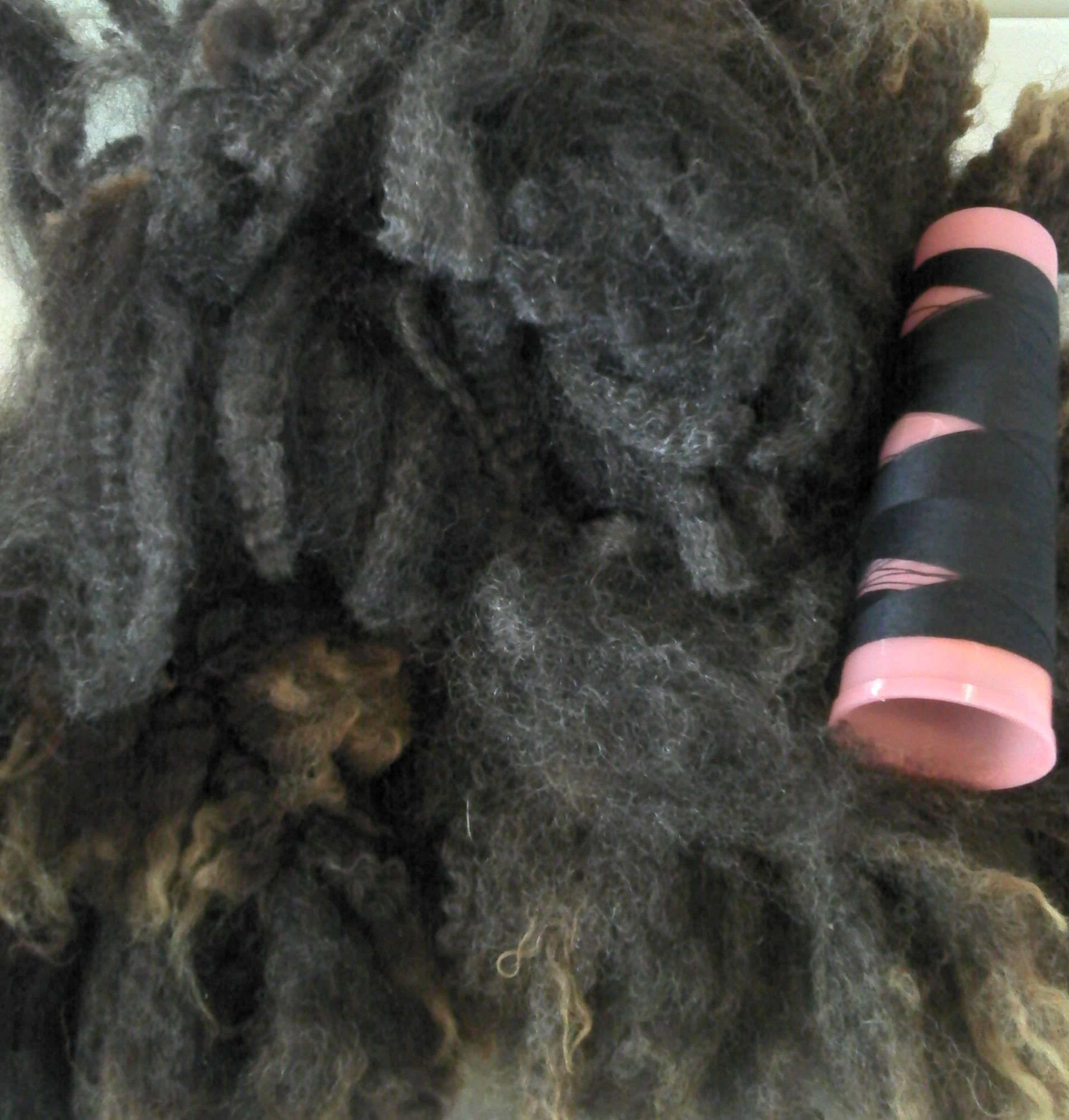 Step 1 - Choose a long-stapled, strong fleece and process in small batches of 50-100g.