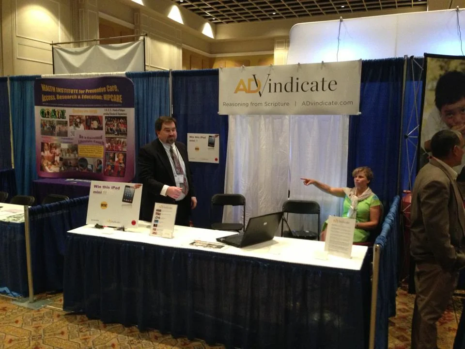 Our humble booth.