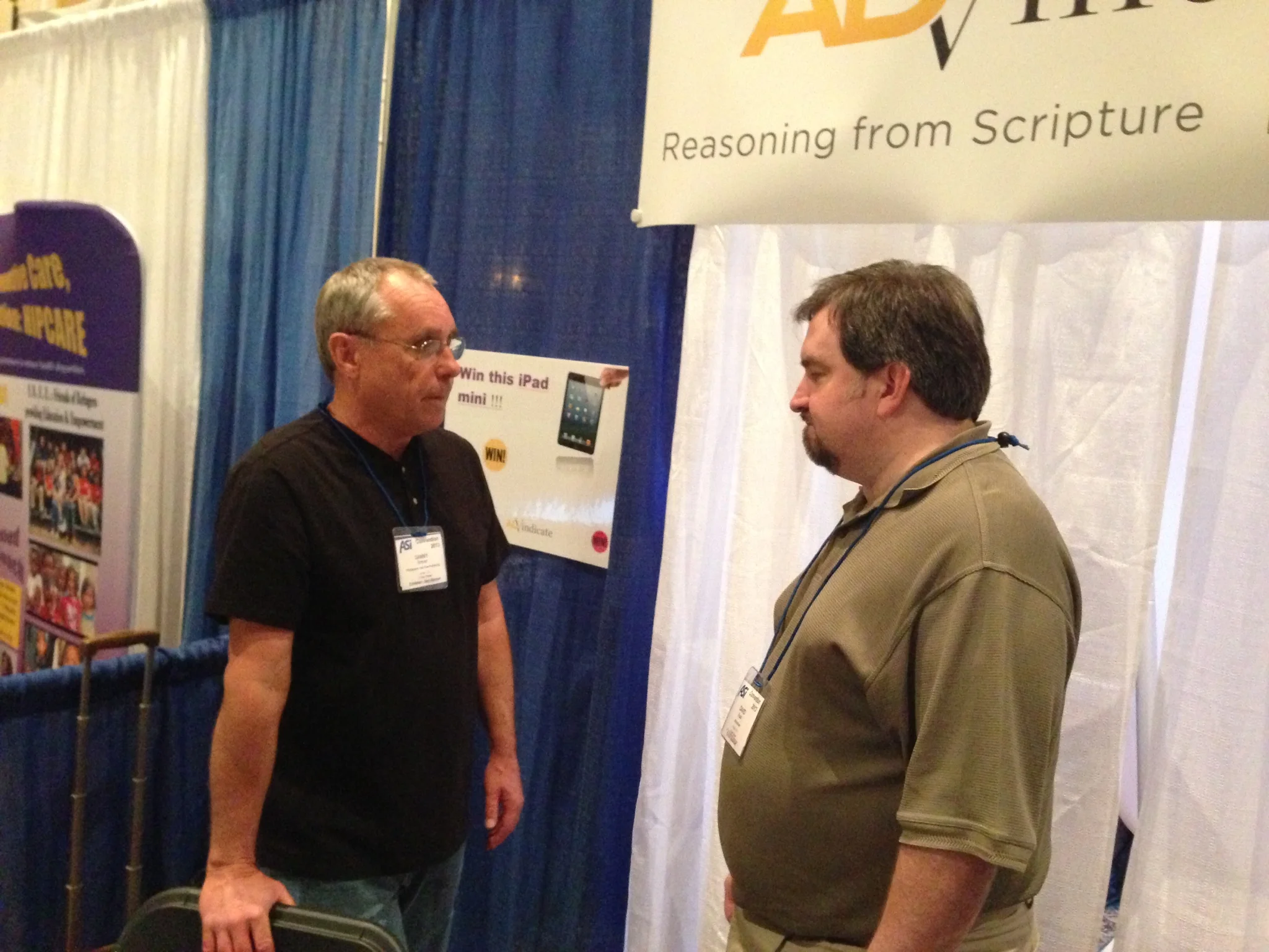 David Read talking with...