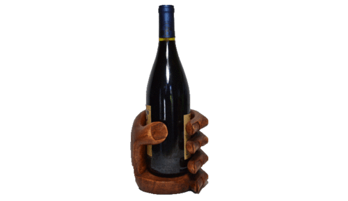 wine holder hand carved .GIF