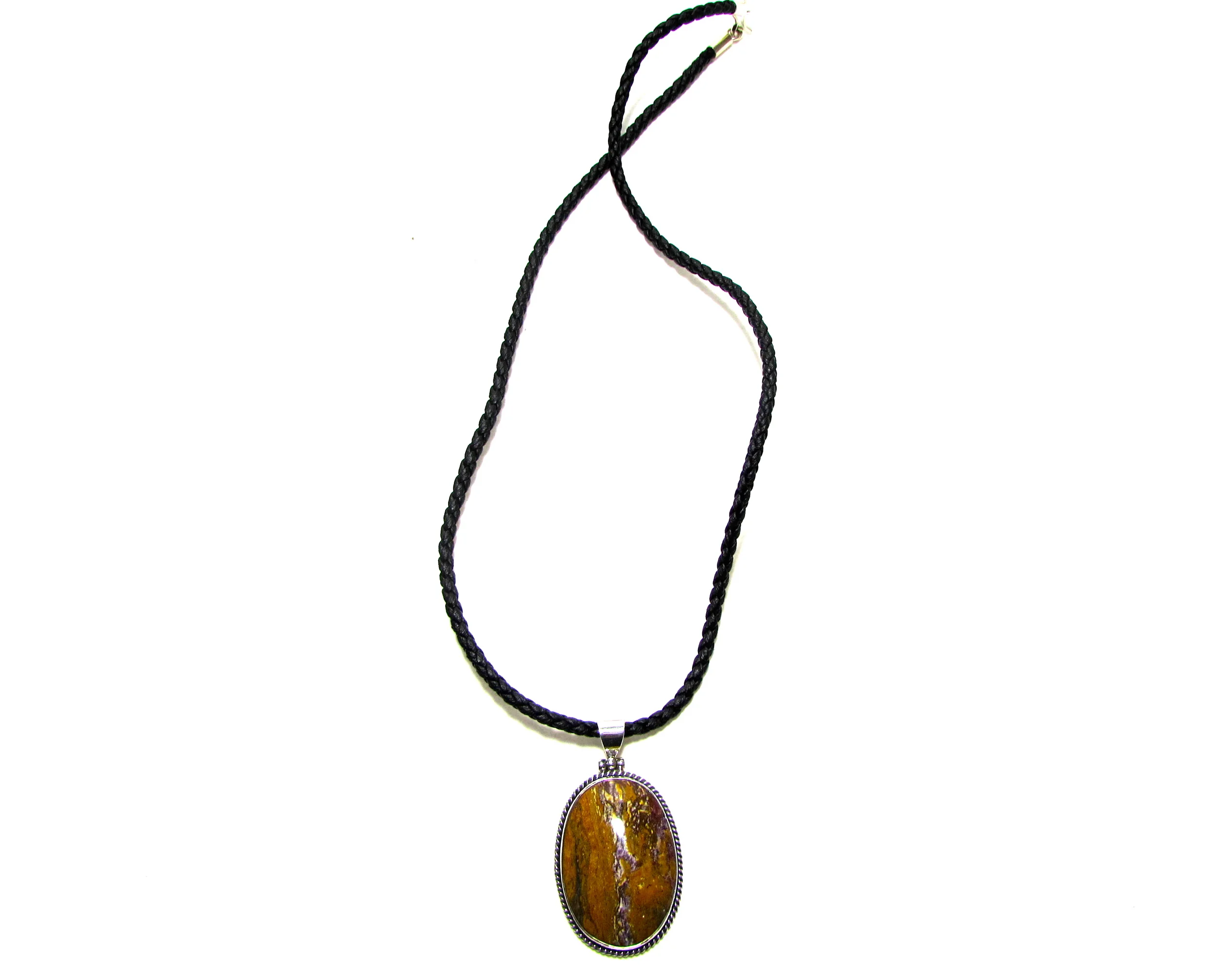 Oval Jasper Stone pendant ..JPG