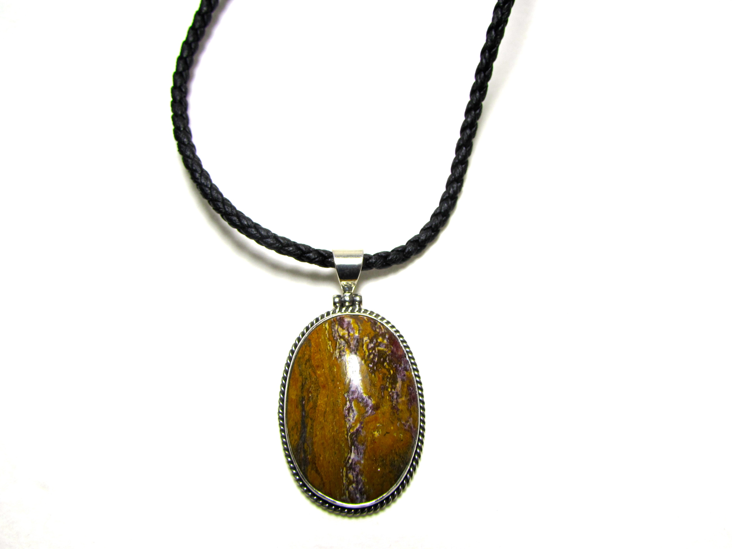 Oval Jasper Stone pendant .JPG