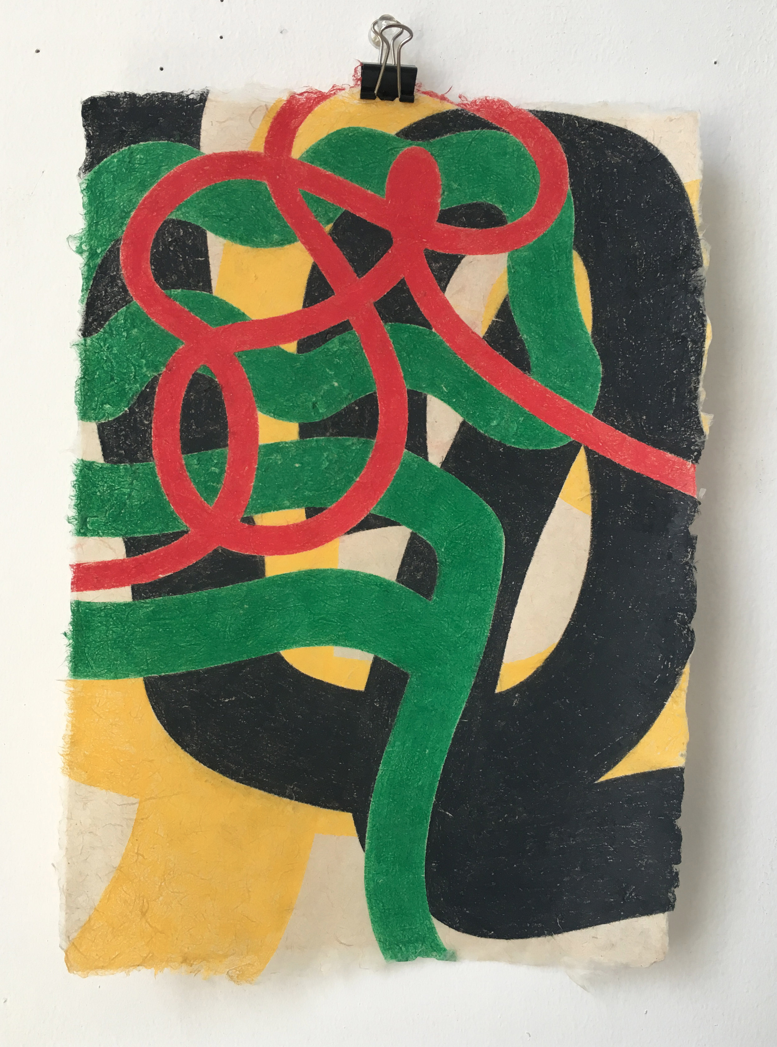 Untitled (Red, Green, Black and Yellow)