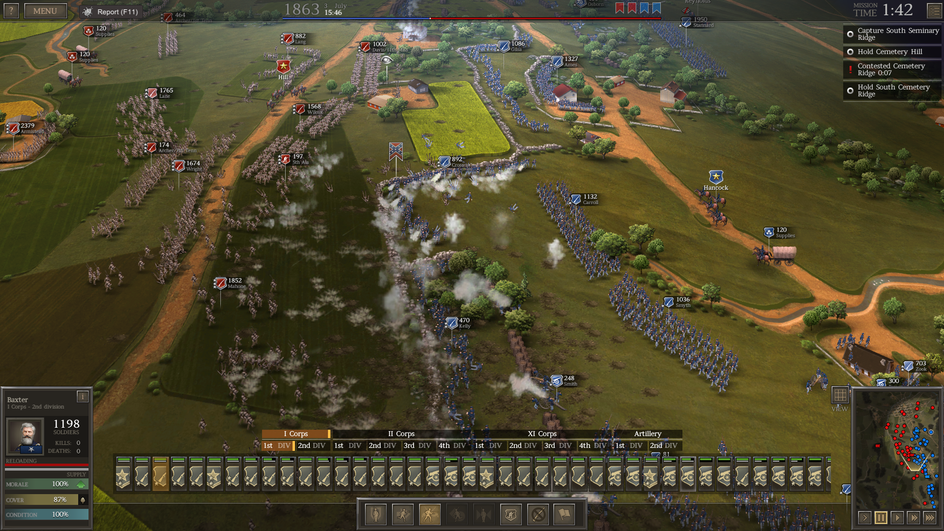 Pickett's charge battle event