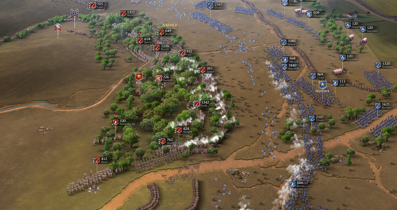 In the new custom battle "Cold Harbor, CSA Right Flank" you fight on the wide area of Confederate right flank with maximum forces for both sides