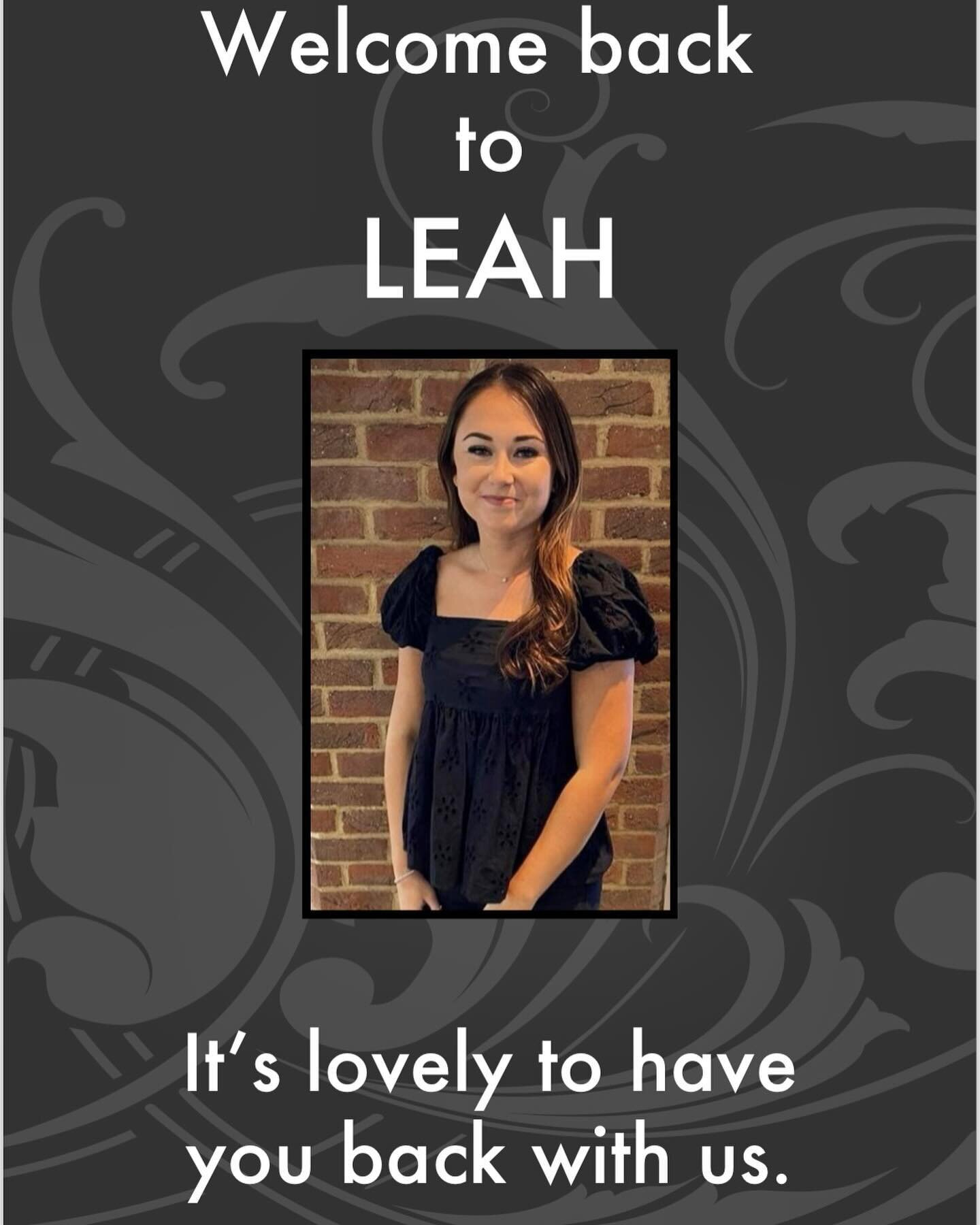 Welcome back Leah. 

We are delighted to have Leah back with us. 
Leah has been with us for just over 9 years, from a saturday girl to now being our Designer stylist, we are so proud of how much she has achieved over the years. 
Available for booking