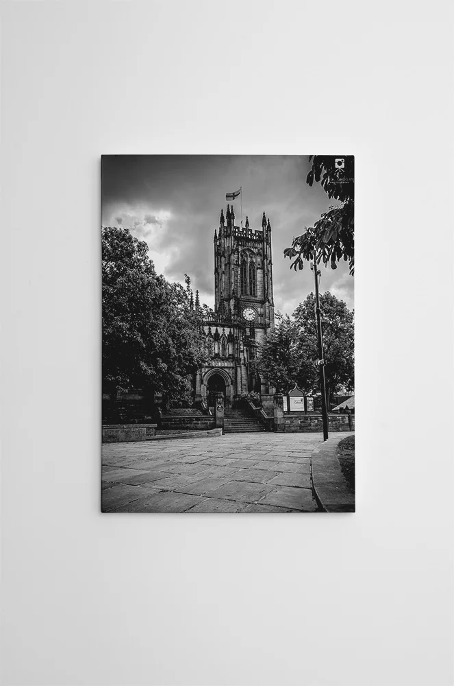 Manchester Cathedral, Black & White Fine Art Print