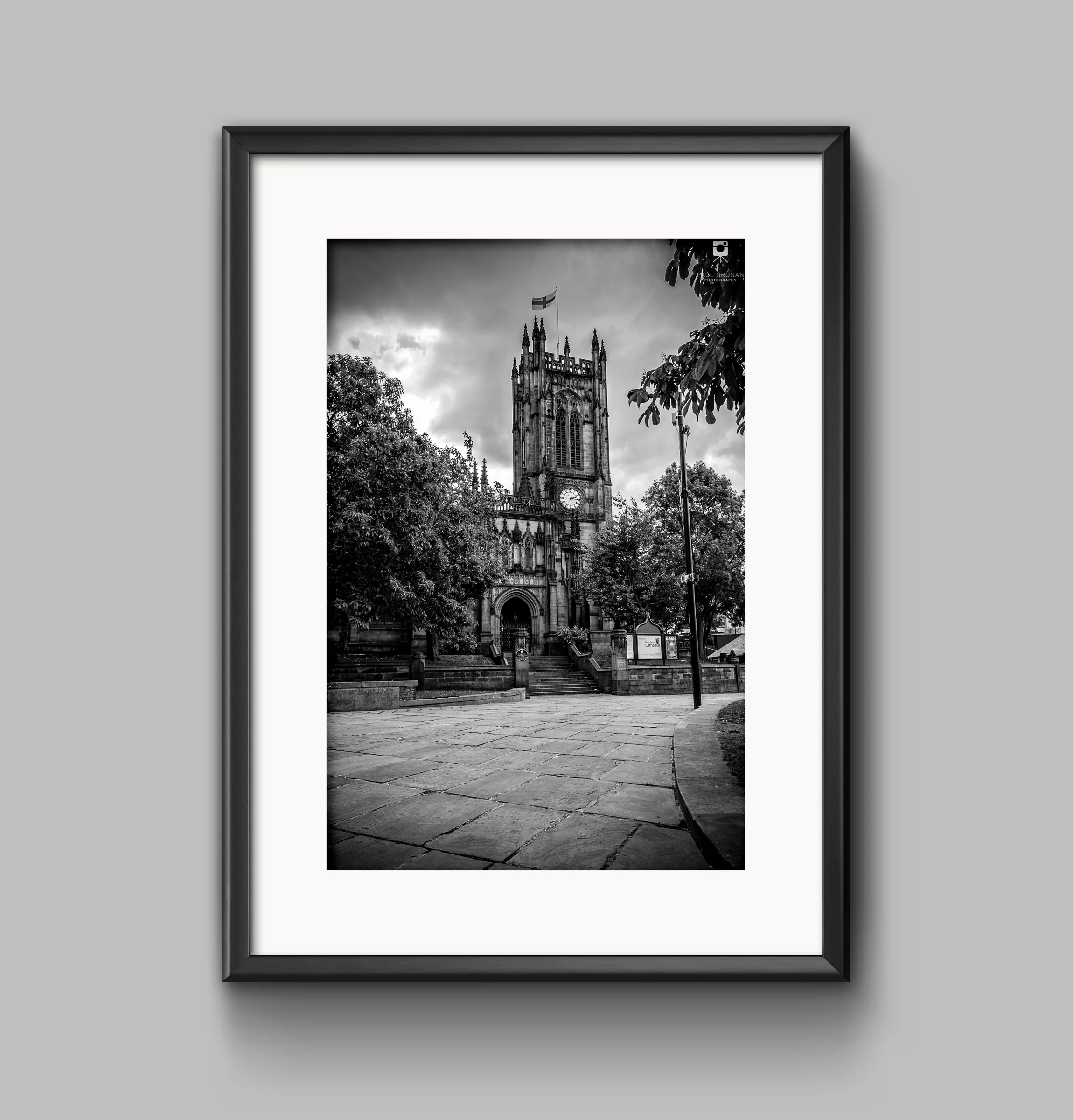 Manchester Cathedral, Black & White Fine Art Print
