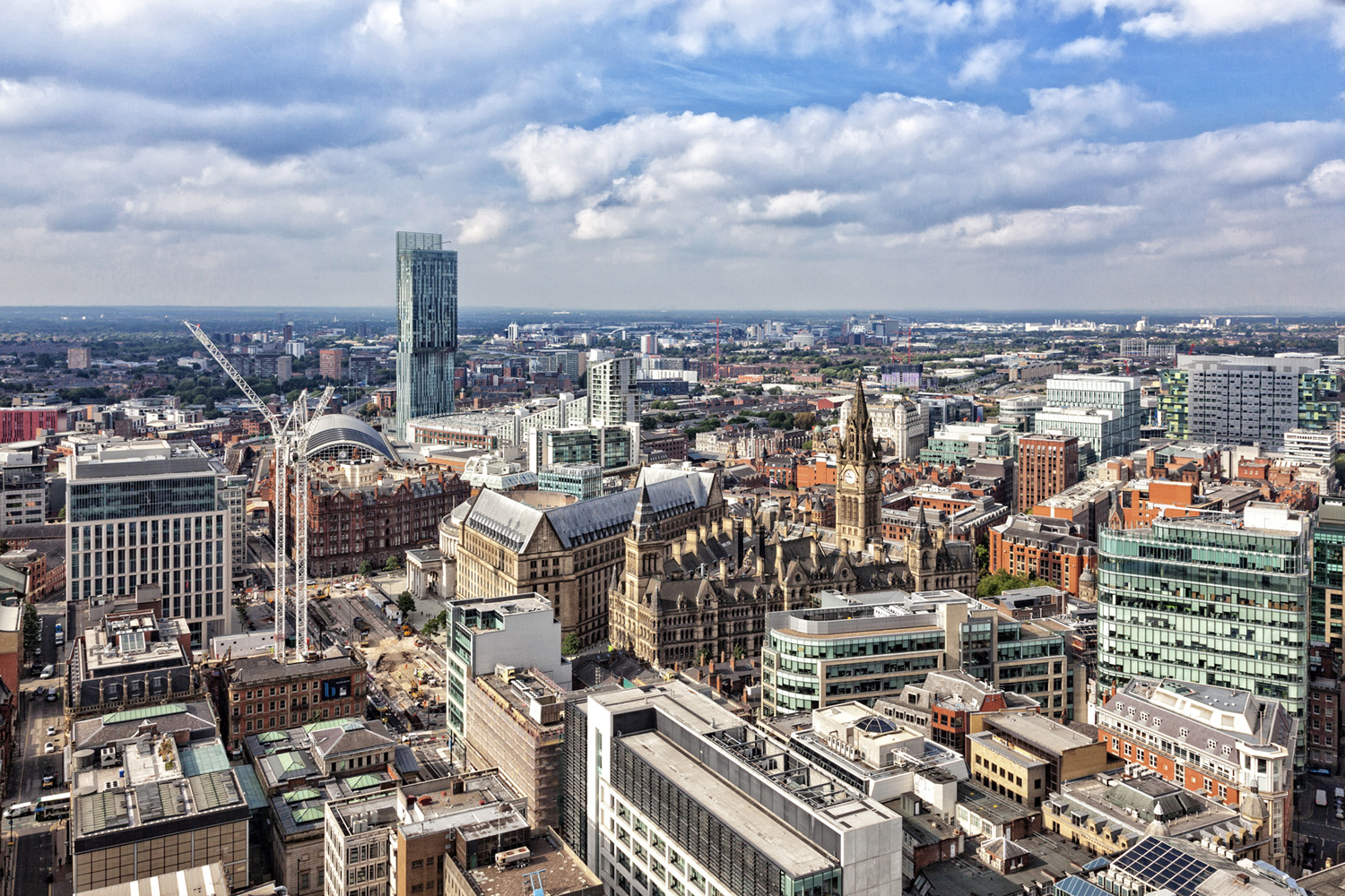 Manchester City Centre Skyline, Premium Collection Print