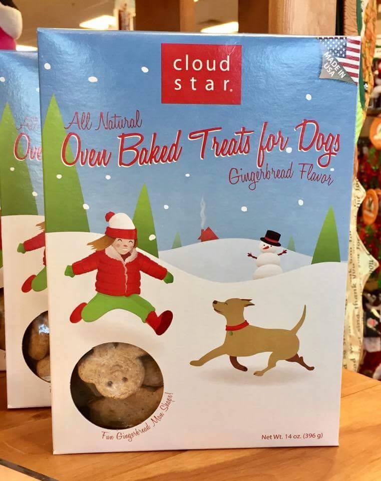 Cloudstar's oven-baked gingerbread men are a favorite among dogs every holiday season. Get your buddy a box before they're gone! 