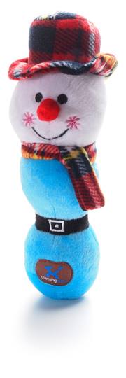 Charming Charlie's Holiday Hoppers like this snowman are dogs' favorites! Also available as Penguin or Reindeer.