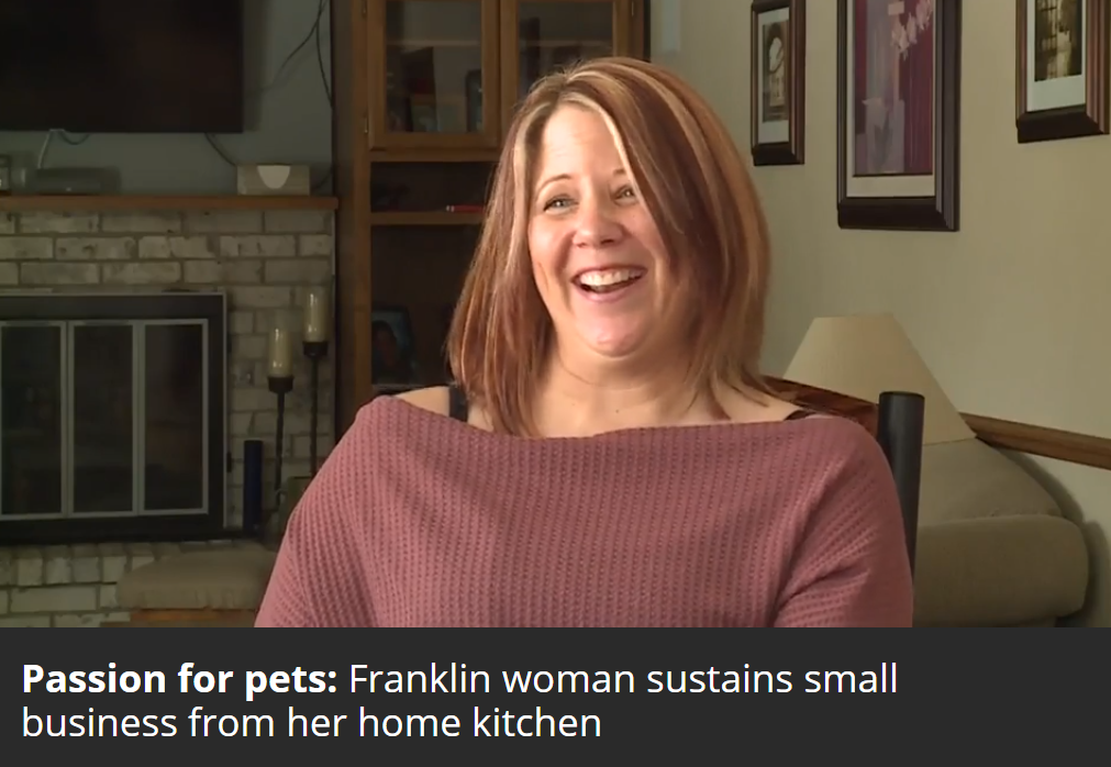 Jennifer Schwingle of Auntie Jennie’s Barkery in her interview with WDJT Milwaukee .