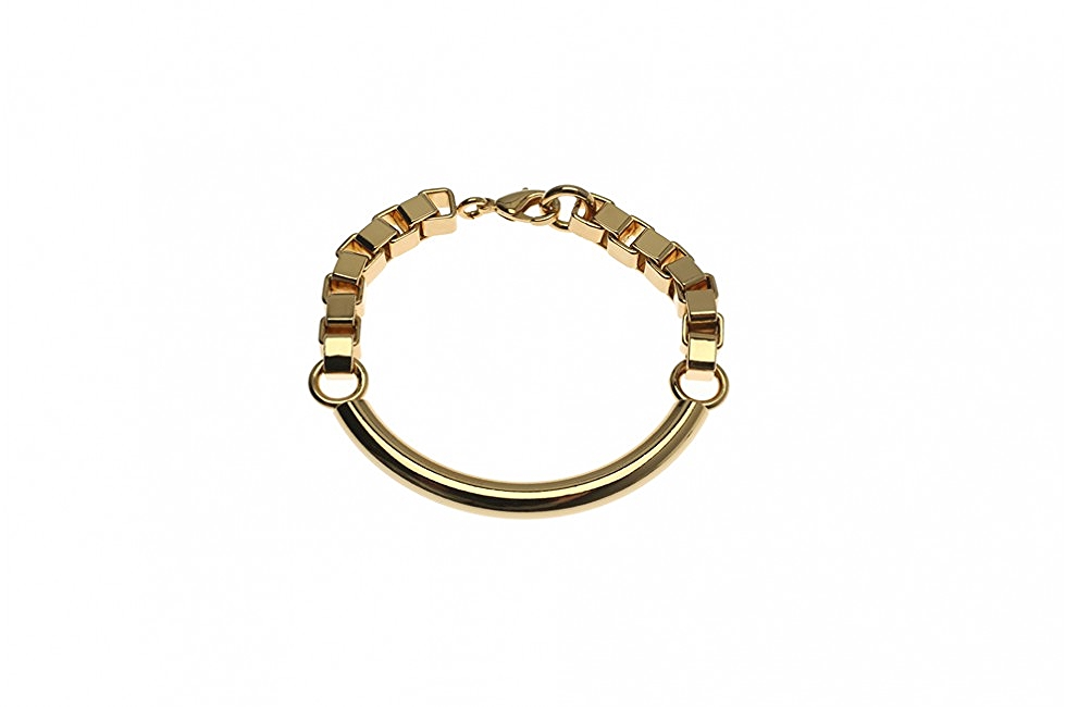 BRACELET HEAVY CIRCULAR ORBIT GOLD