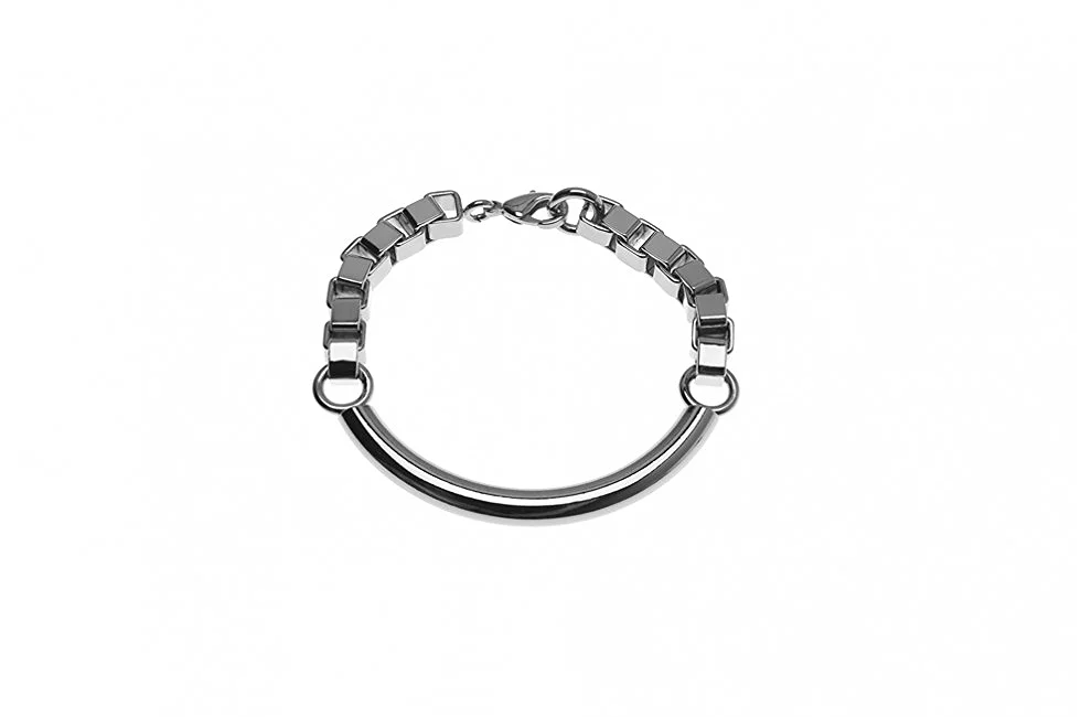 BRACELET HEAVY CIRCULAR ORBIT SILVER