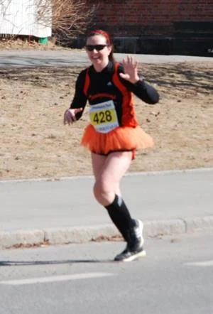 Fredrikstad halvmaraton i vår. Uten mat i magen ble 21 k veldig langt.