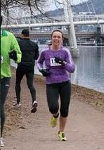 Første og eneste gang i Drammen påskemaraton. 2010. 1:41:22
