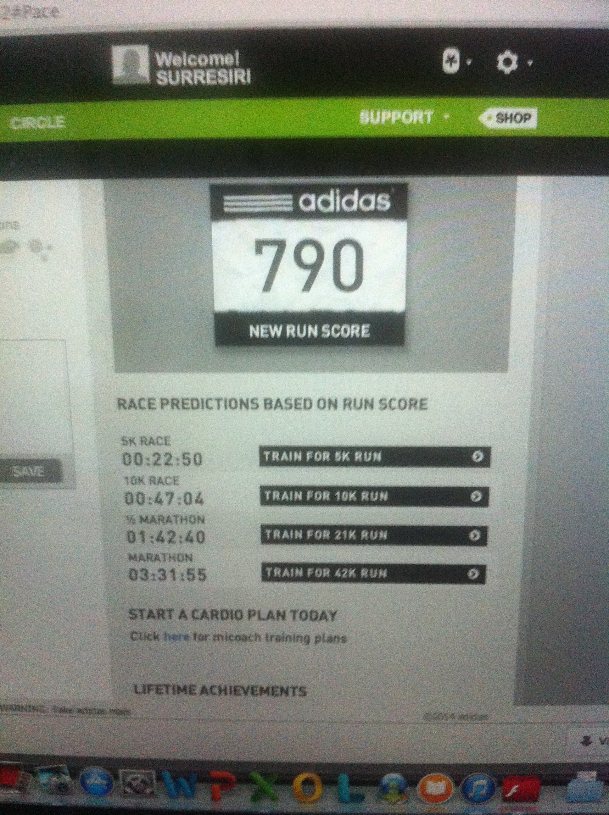 Her f.eks er micoach dom etter at jeg løp halvmaraton på 1:39