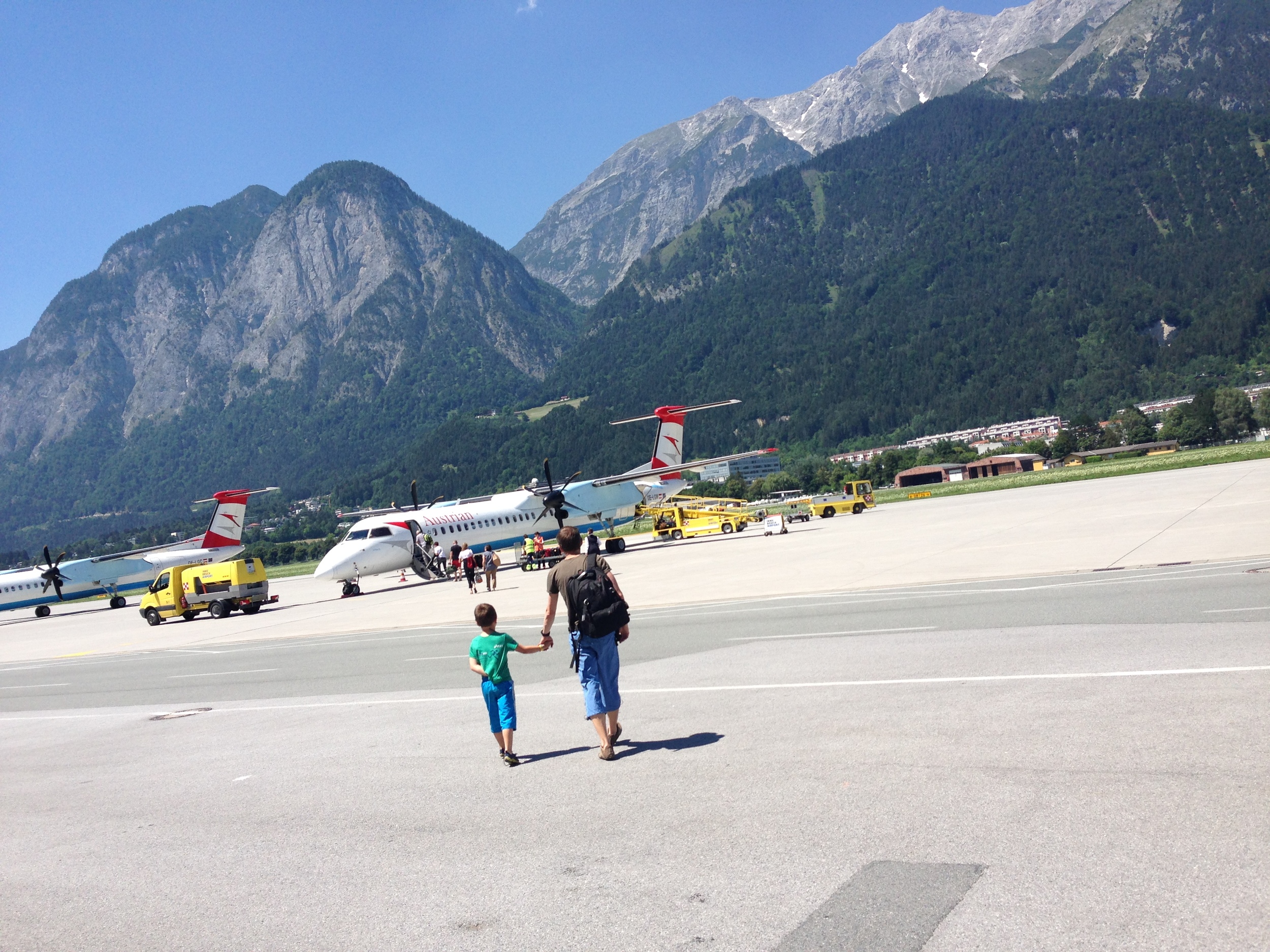 Overraskende liten flyplass i Innsbruck!