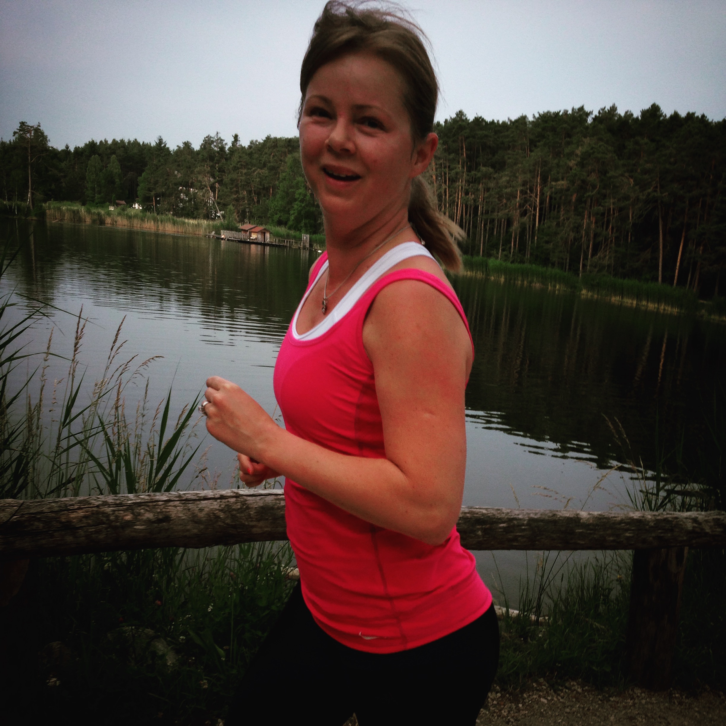 Marit i farta på morgenjogg!