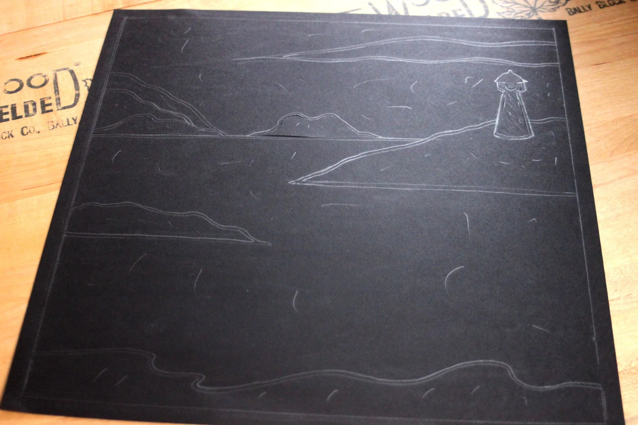 Stylized Sketch of the Maine Coast