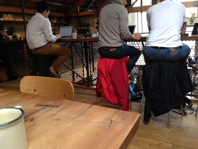 observation: seating as coat hangar