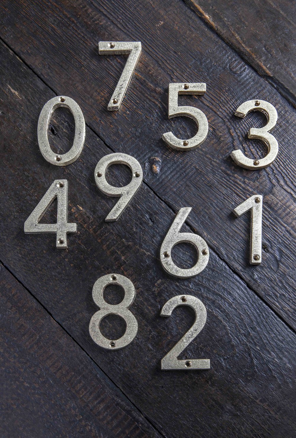 Door Numbers, Cast Brass — Mark Lewis Interior Design