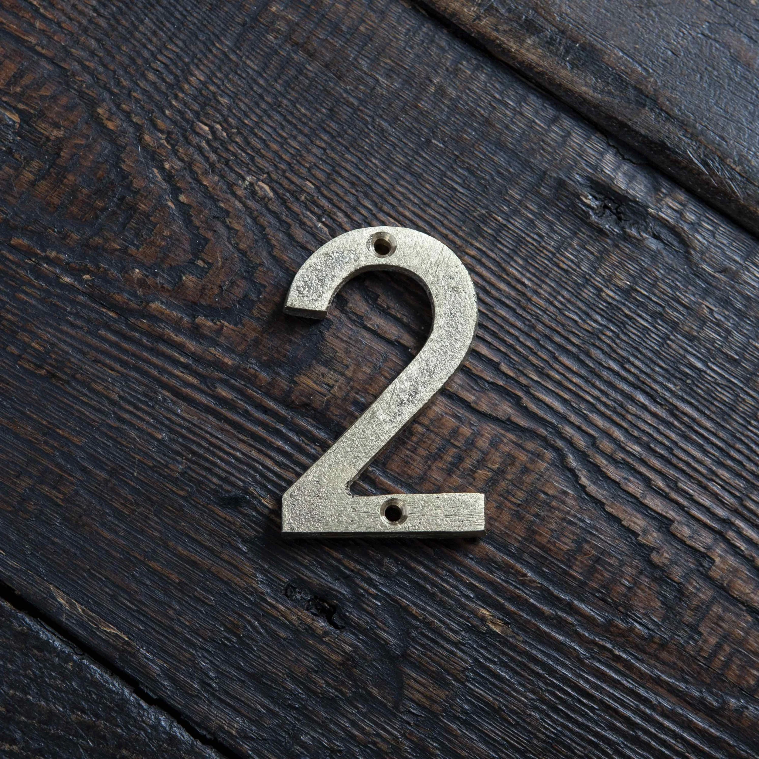 Cast bronze door number