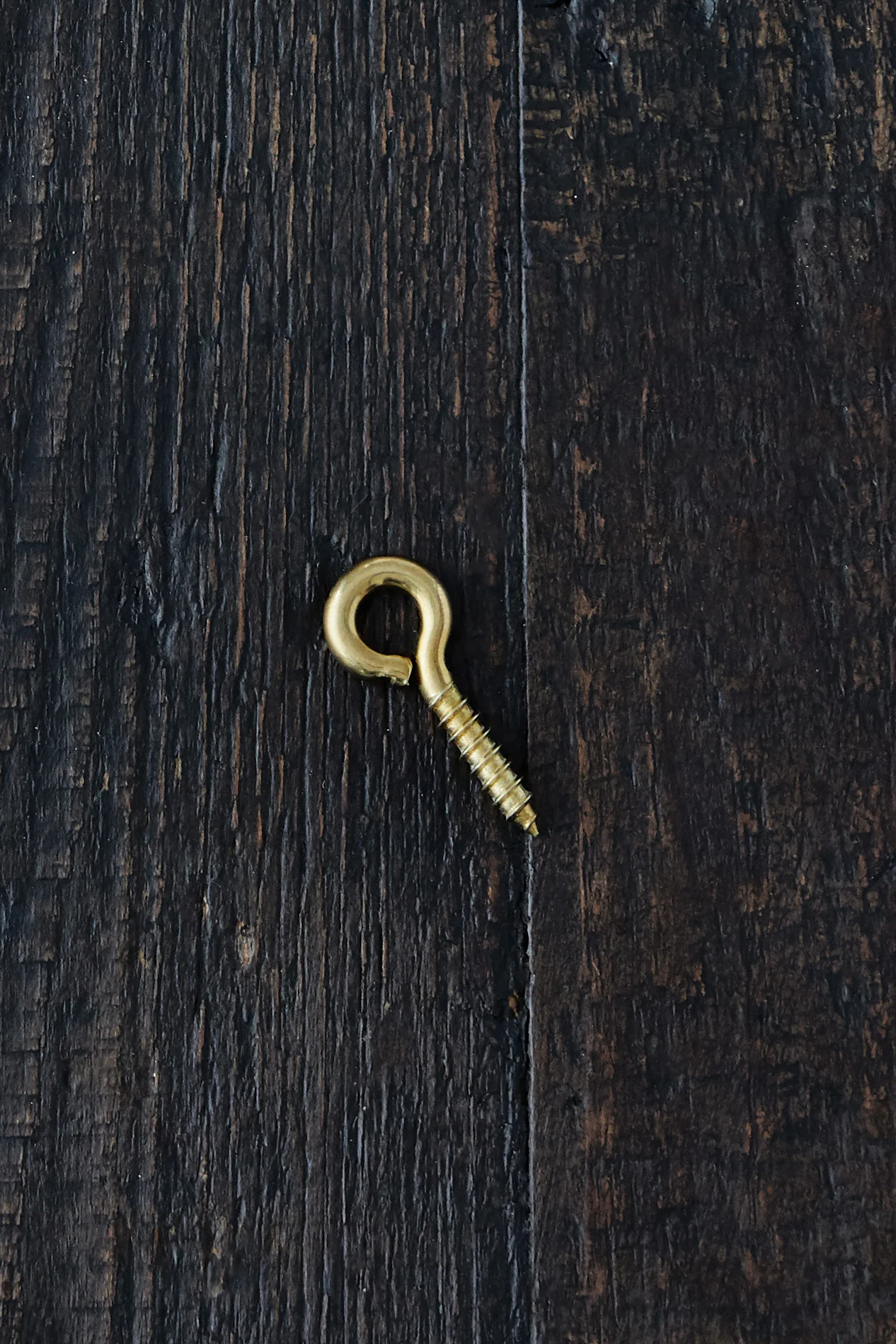 Solid brass screw eye